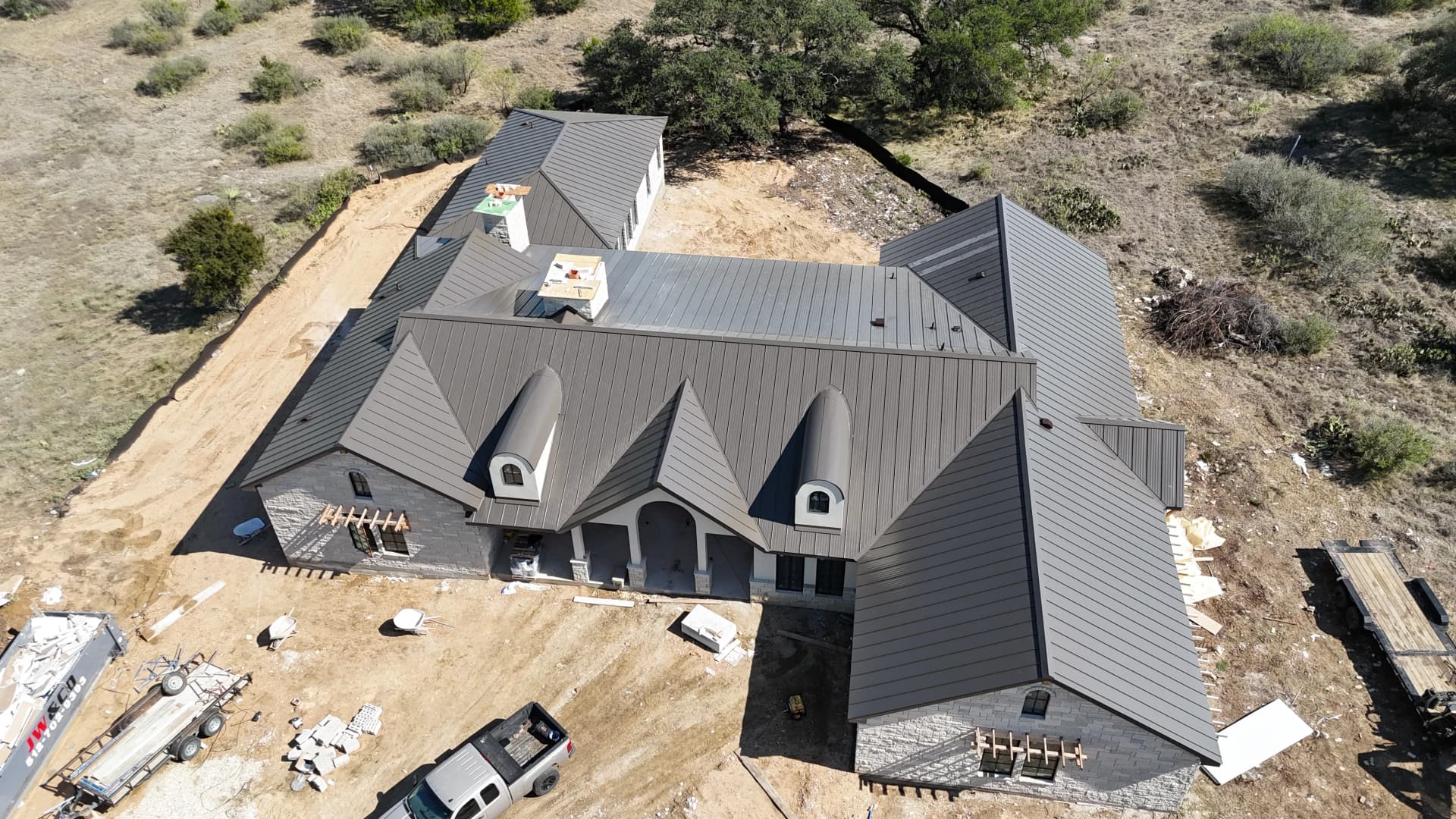 Gallery photos for Custom Metal Roofing on a New Build in Horseshoe Bay: Image #3