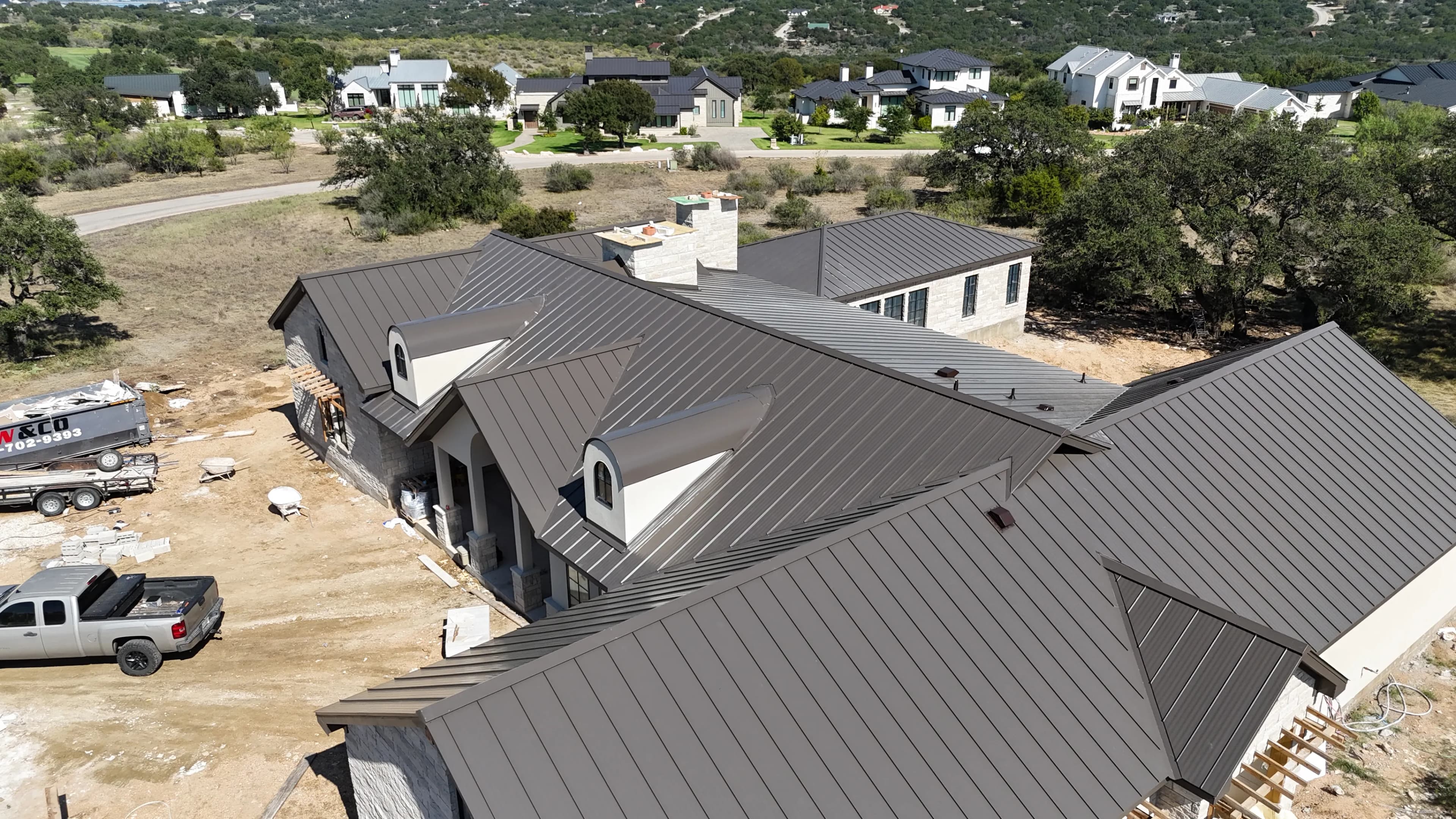 Project Custom Metal Roofing on a New Build in Horseshoe Bay image