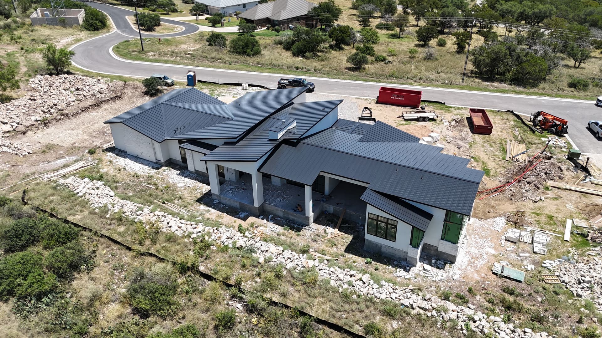 Gallery photos for Matte Black Standing Seam Metal Roof on a Custom New Build: Image #1