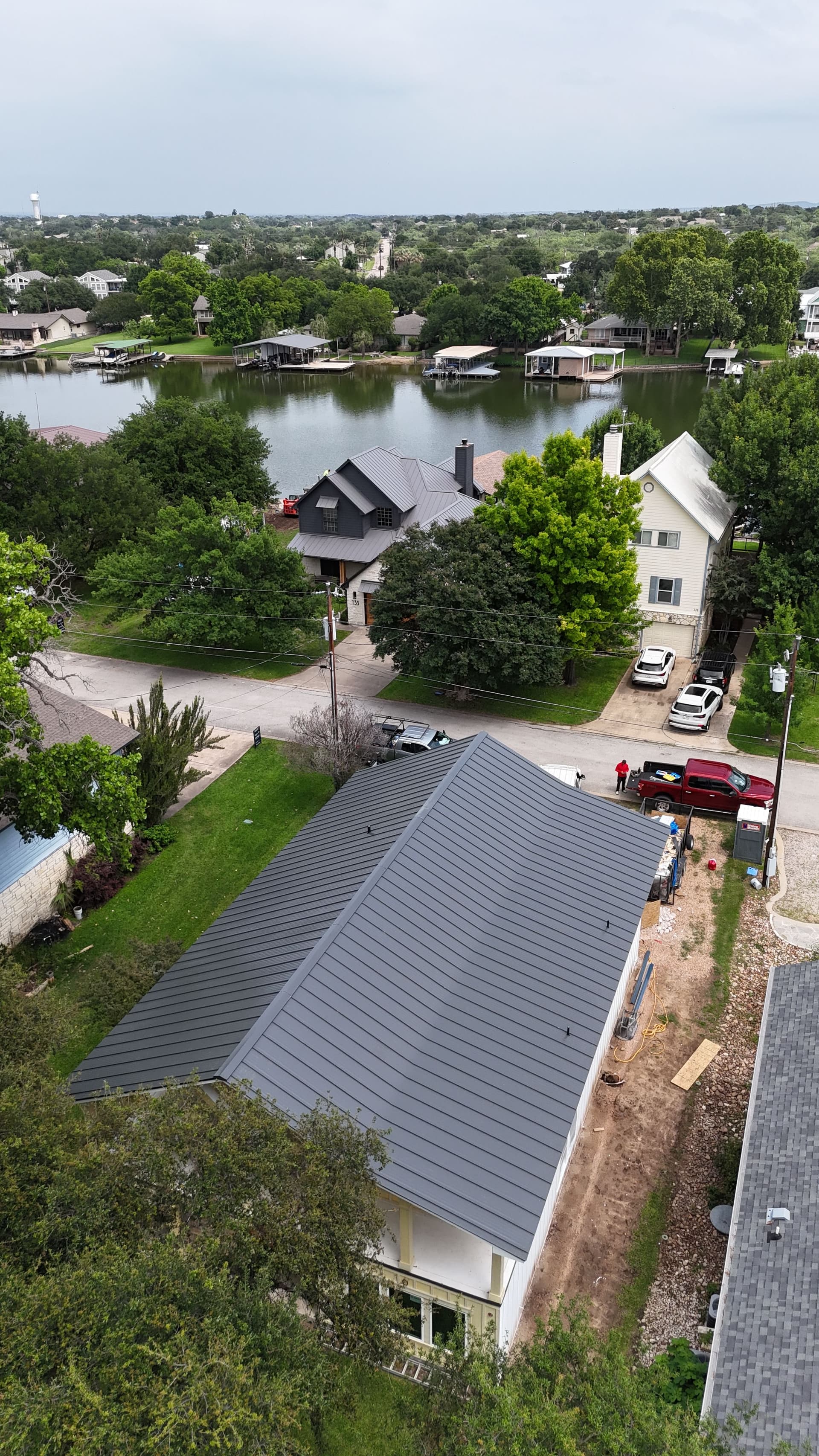 Gallery photos for Dark Charcoal Standing Seam Metal Roof in Granite Shoals: Image #1