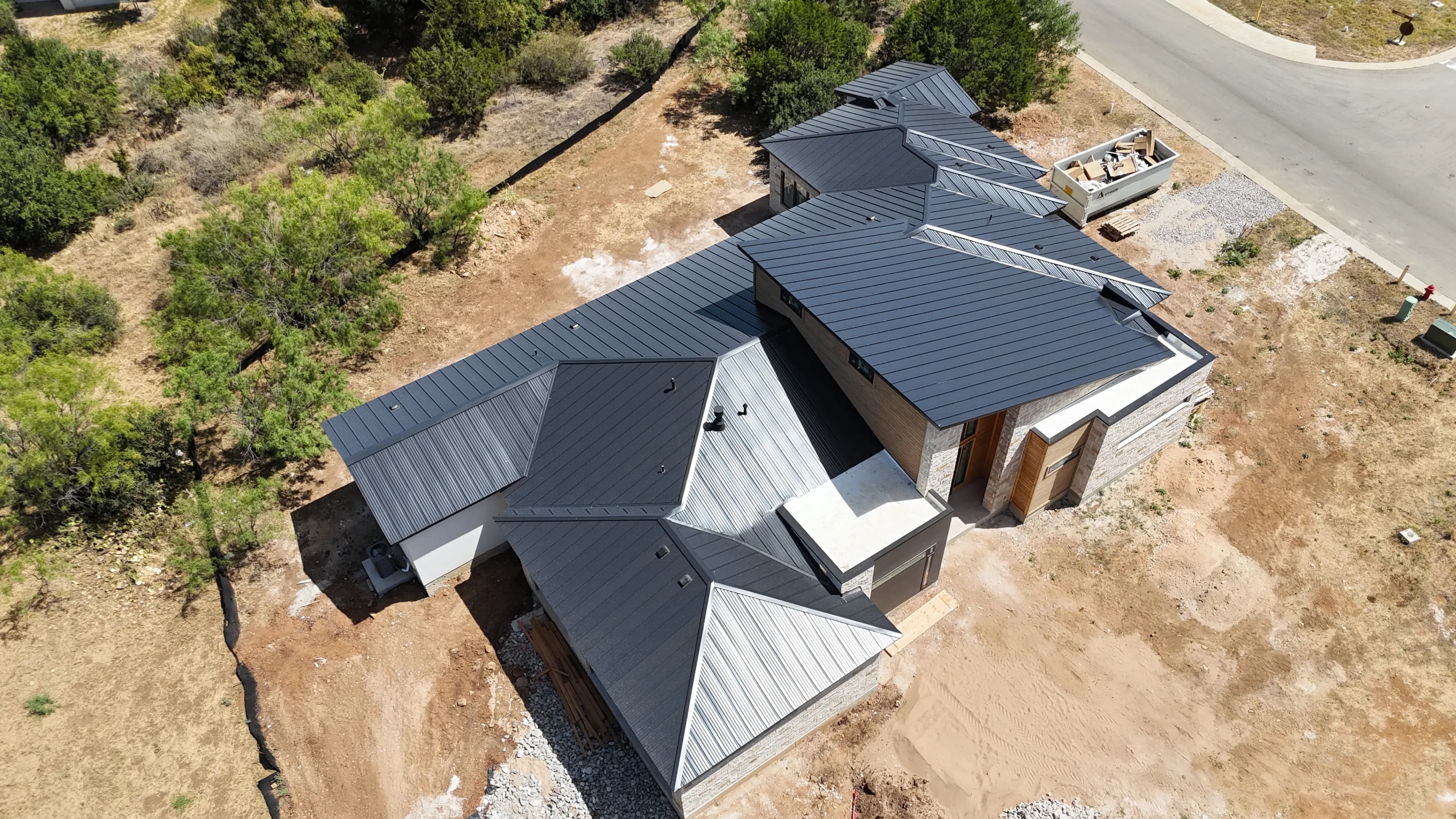 Project Custom Metal Roofing on a New Construction Home in Horseshoe Bay image
