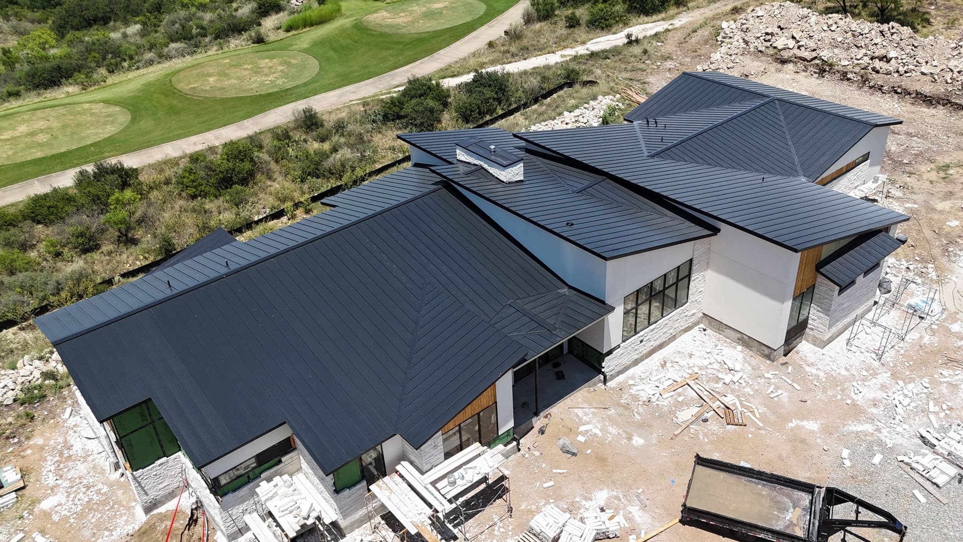Gallery photos for Matte Black Standing Seam Metal Roof on a Custom New Build: Image #3