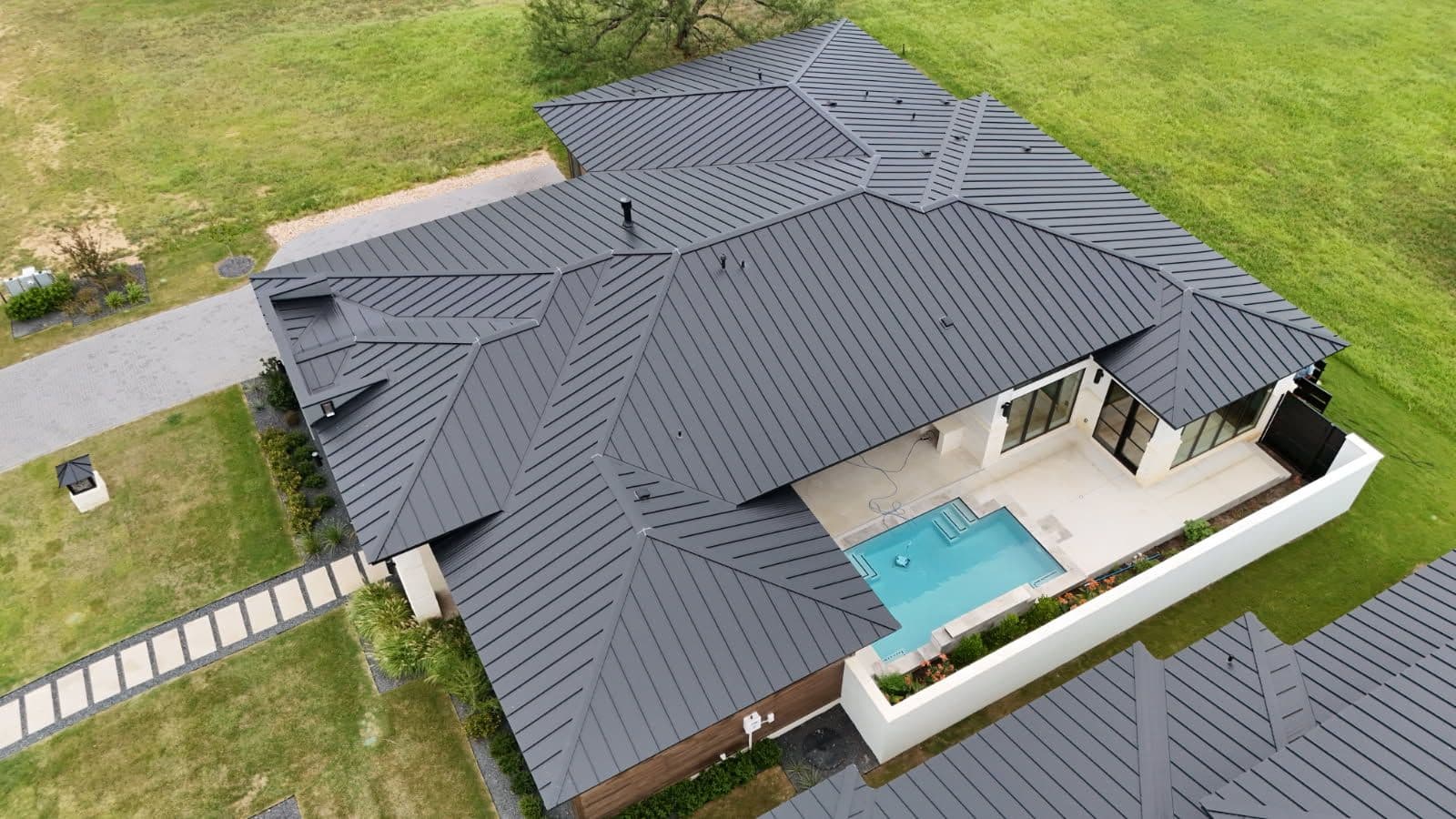 Gallery photos for Stunning New Construction Roofs with Dark Metal: Image #1