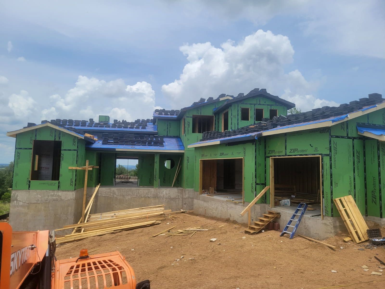 Modern Flat Concrete Tile Roof Installation image