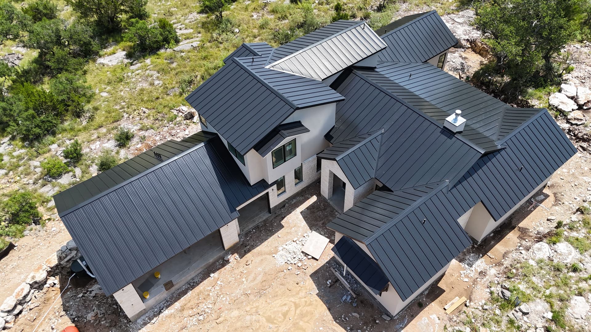 Gallery photos for Matte Black Double Lock Standing Seam Roof in Horseshoe Bay: Image #2