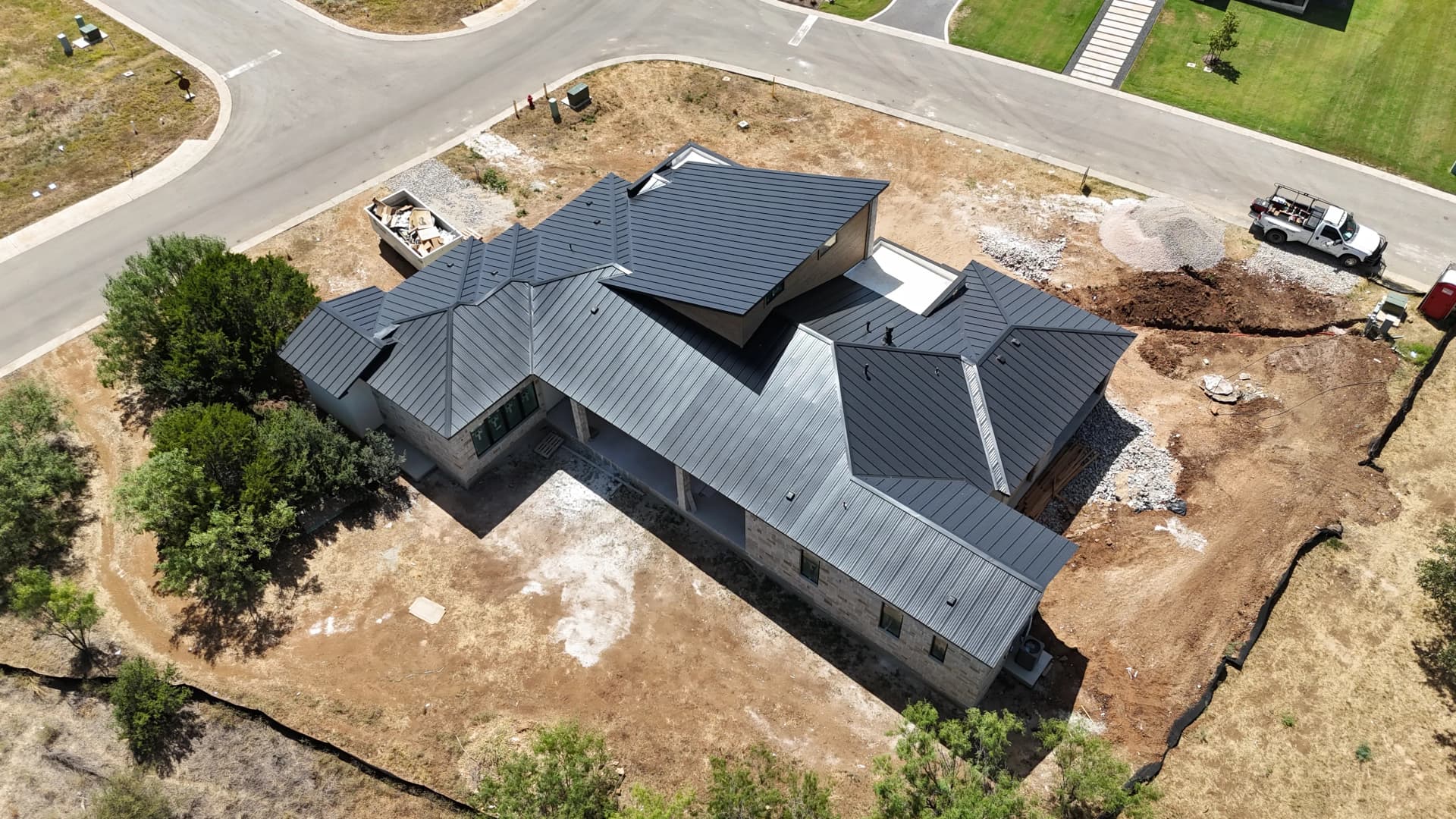 Gallery photos for Custom Metal Roofing on a New Construction Home in Horseshoe Bay: Image #1