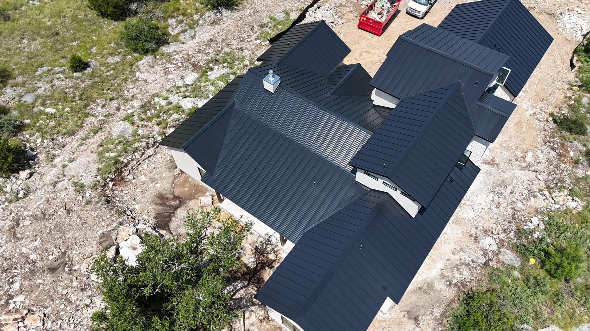 Gallery photos for Matte Black Double Lock Standing Seam Roof in Horseshoe Bay: Image #1