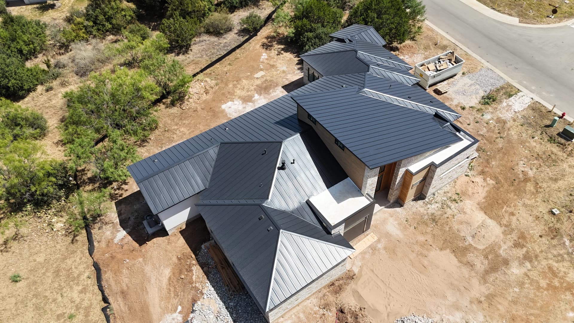 Custom Metal Roofing on a New Construction Home in Horseshoe Bay image