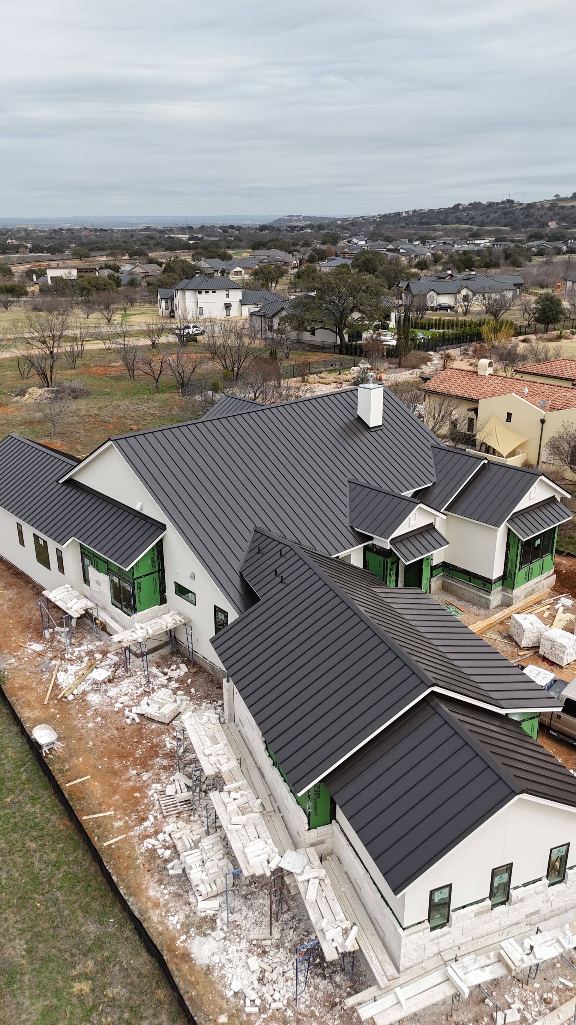 Gallery photos for Custom Standing Seam Metal Roof in Dark Bronze: Image #1