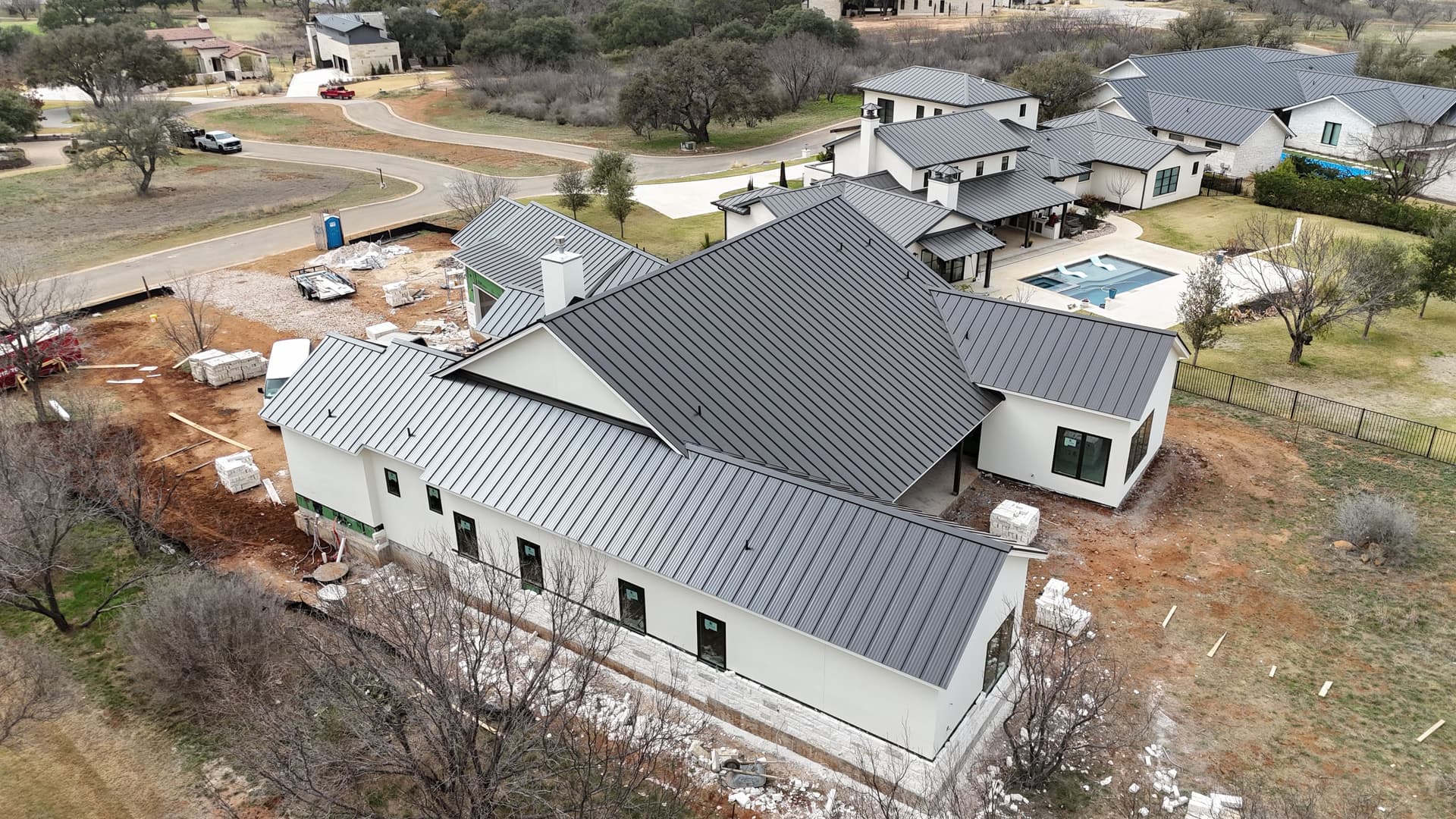 Gallery photos for Custom Standing Seam Metal Roof in Dark Bronze: Image #3