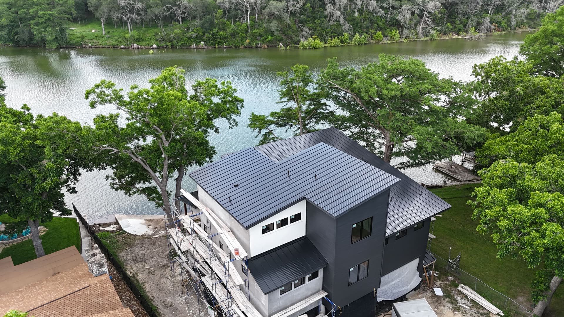 Standing Seam Metal Roof on a Seguin Riverfront New Build image